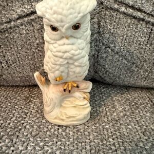 Elegant White Owl Figurine by Cybis